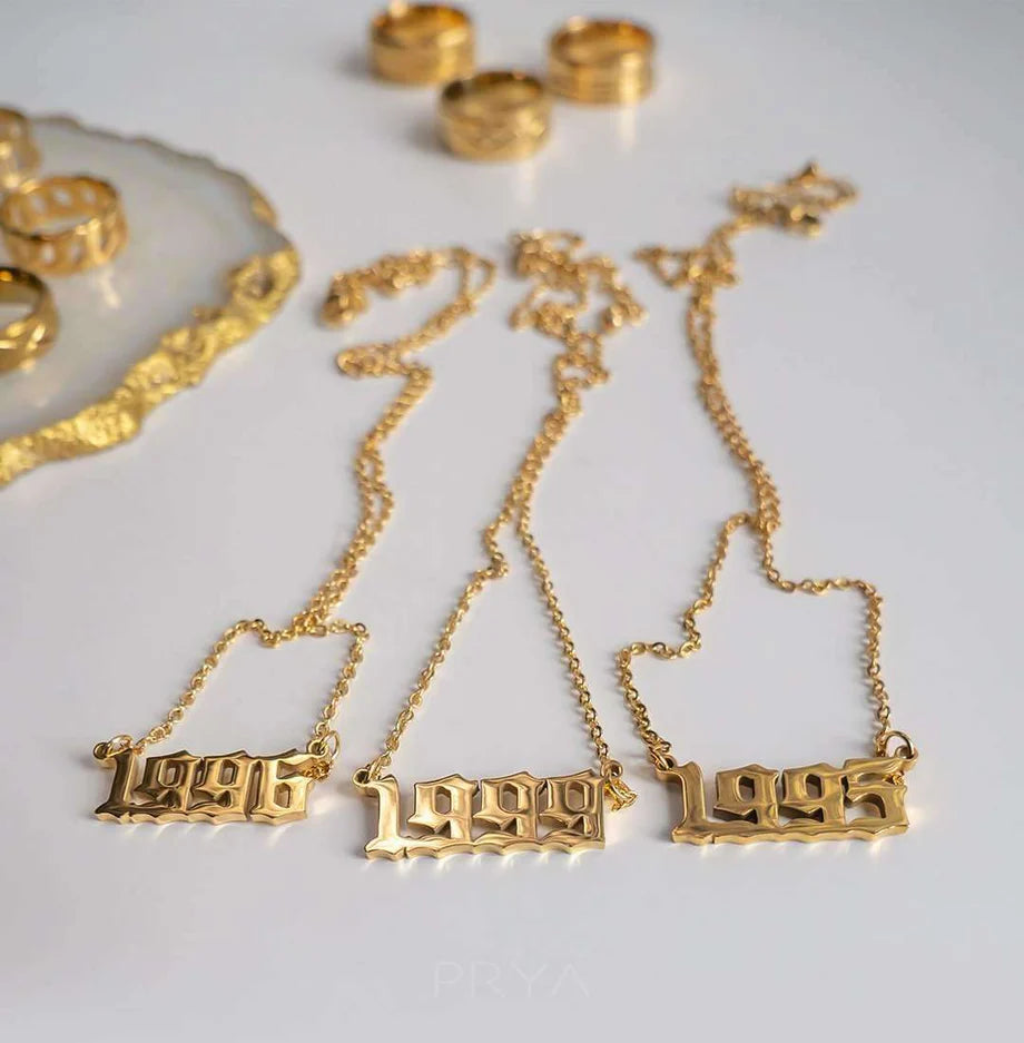 Collier personnalisé année de naissance