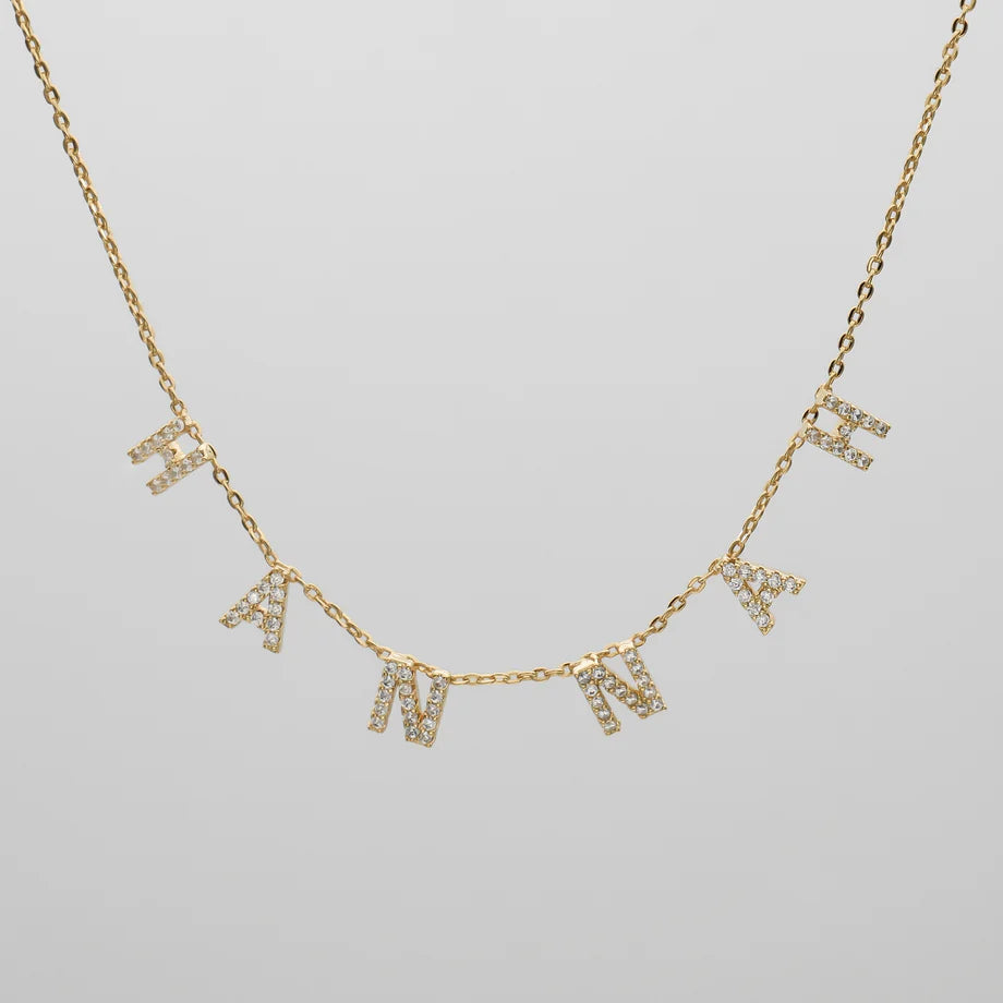 Collier prénom personnalisé suspendu effet ICY