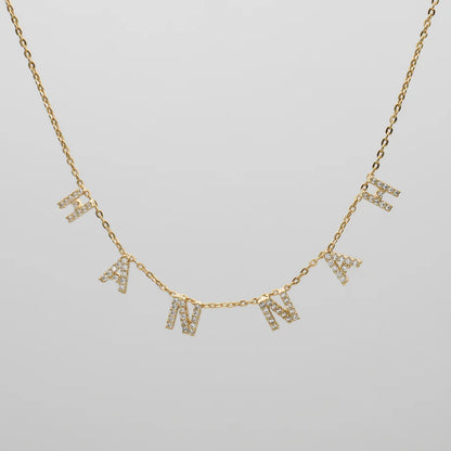 Collier prénom personnalisé suspendu effet ICY
