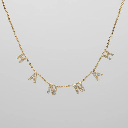Collier prénom personnalisé suspendu effet ICY