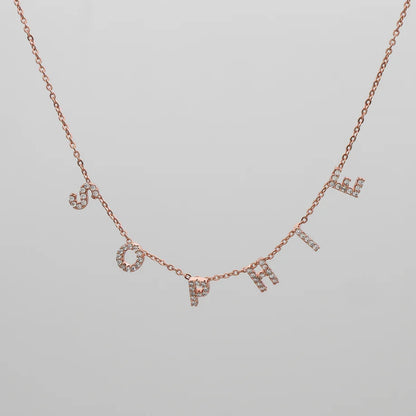 Collier prénom personnalisé suspendu effet ICY
