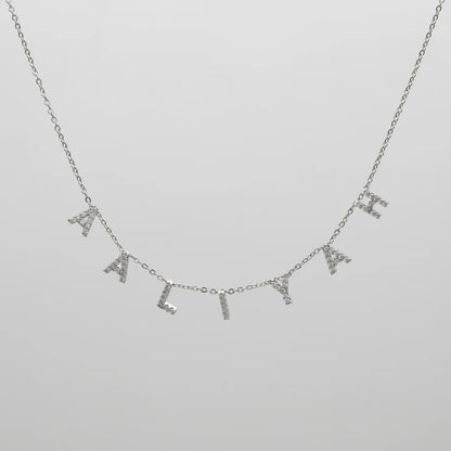 Collier prénom personnalisé suspendu effet ICY